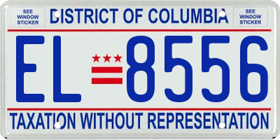 DC license plate EL8556