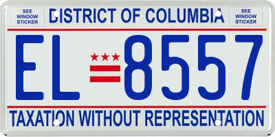 DC license plate EL8557