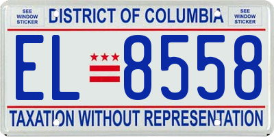 DC license plate EL8558
