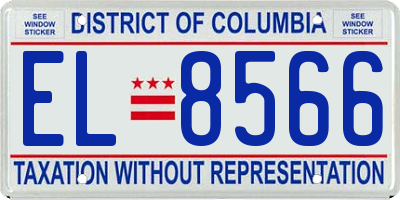 DC license plate EL8566