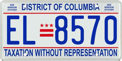 DC license plate EL8570