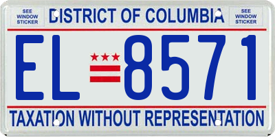 DC license plate EL8571