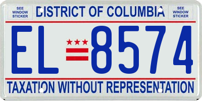 DC license plate EL8574