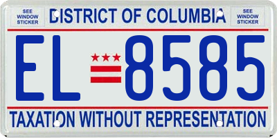 DC license plate EL8585