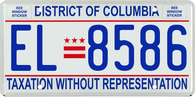 DC license plate EL8586