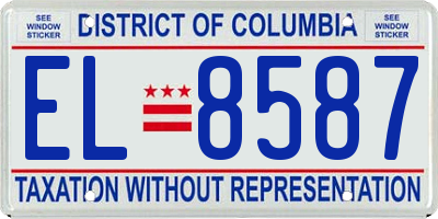 DC license plate EL8587