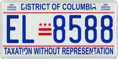 DC license plate EL8588