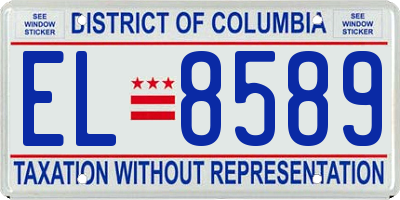 DC license plate EL8589