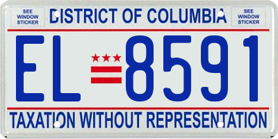 DC license plate EL8591