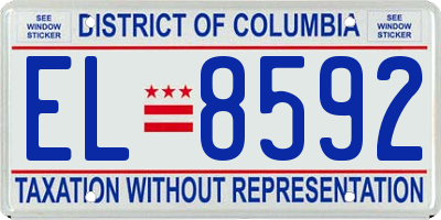 DC license plate EL8592