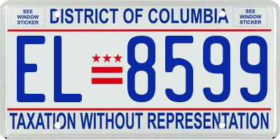 DC license plate EL8599