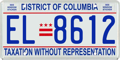 DC license plate EL8612
