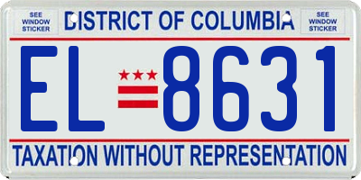 DC license plate EL8631