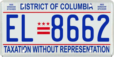 DC license plate EL8662