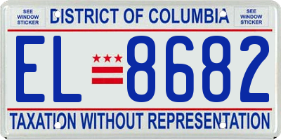 DC license plate EL8682