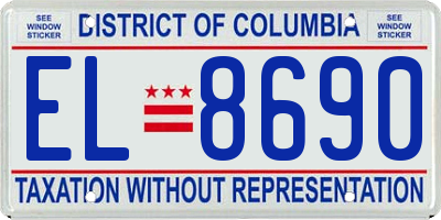 DC license plate EL8690