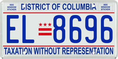 DC license plate EL8696