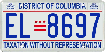 DC license plate EL8697