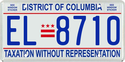 DC license plate EL8710