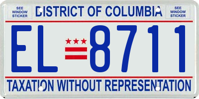 DC license plate EL8711