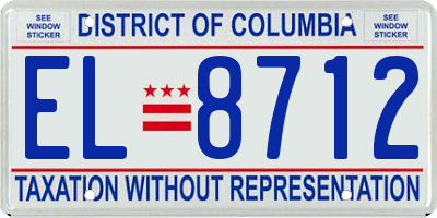 DC license plate EL8712