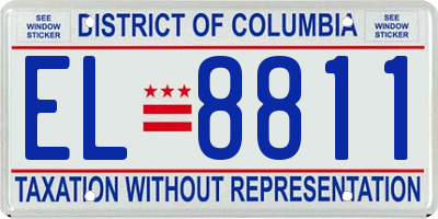 DC license plate EL8811