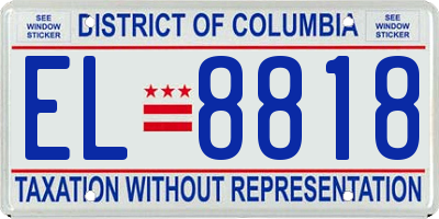 DC license plate EL8818