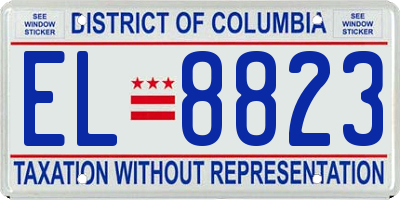 DC license plate EL8823