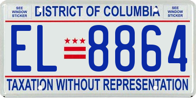 DC license plate EL8864