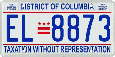 DC license plate EL8873