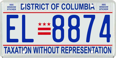 DC license plate EL8874