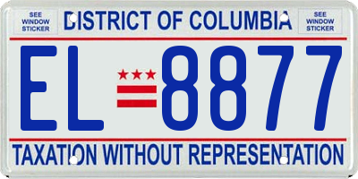 DC license plate EL8877