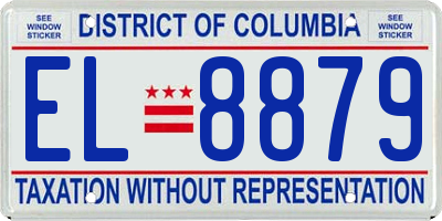DC license plate EL8879