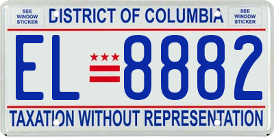 DC license plate EL8882