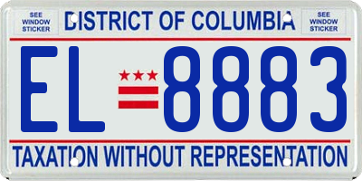 DC license plate EL8883