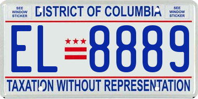 DC license plate EL8889