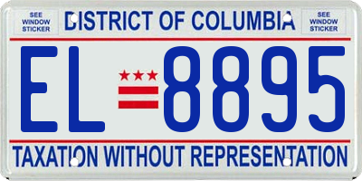 DC license plate EL8895