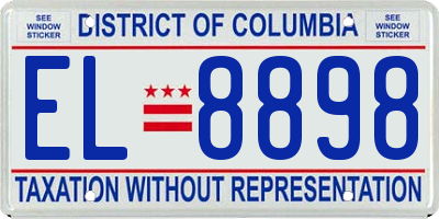 DC license plate EL8898