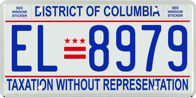 DC license plate EL8979
