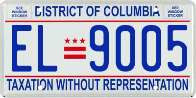 DC license plate EL9005