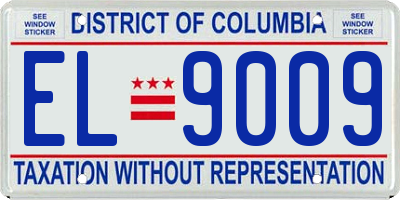 DC license plate EL9009