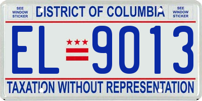 DC license plate EL9013