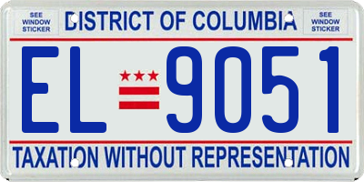 DC license plate EL9051