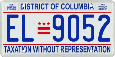 DC license plate EL9052