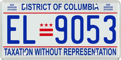 DC license plate EL9053