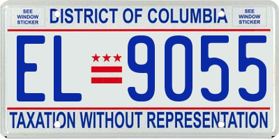DC license plate EL9055