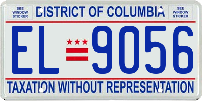 DC license plate EL9056