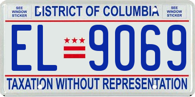 DC license plate EL9069