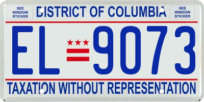 DC license plate EL9073