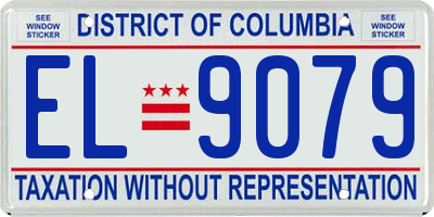 DC license plate EL9079